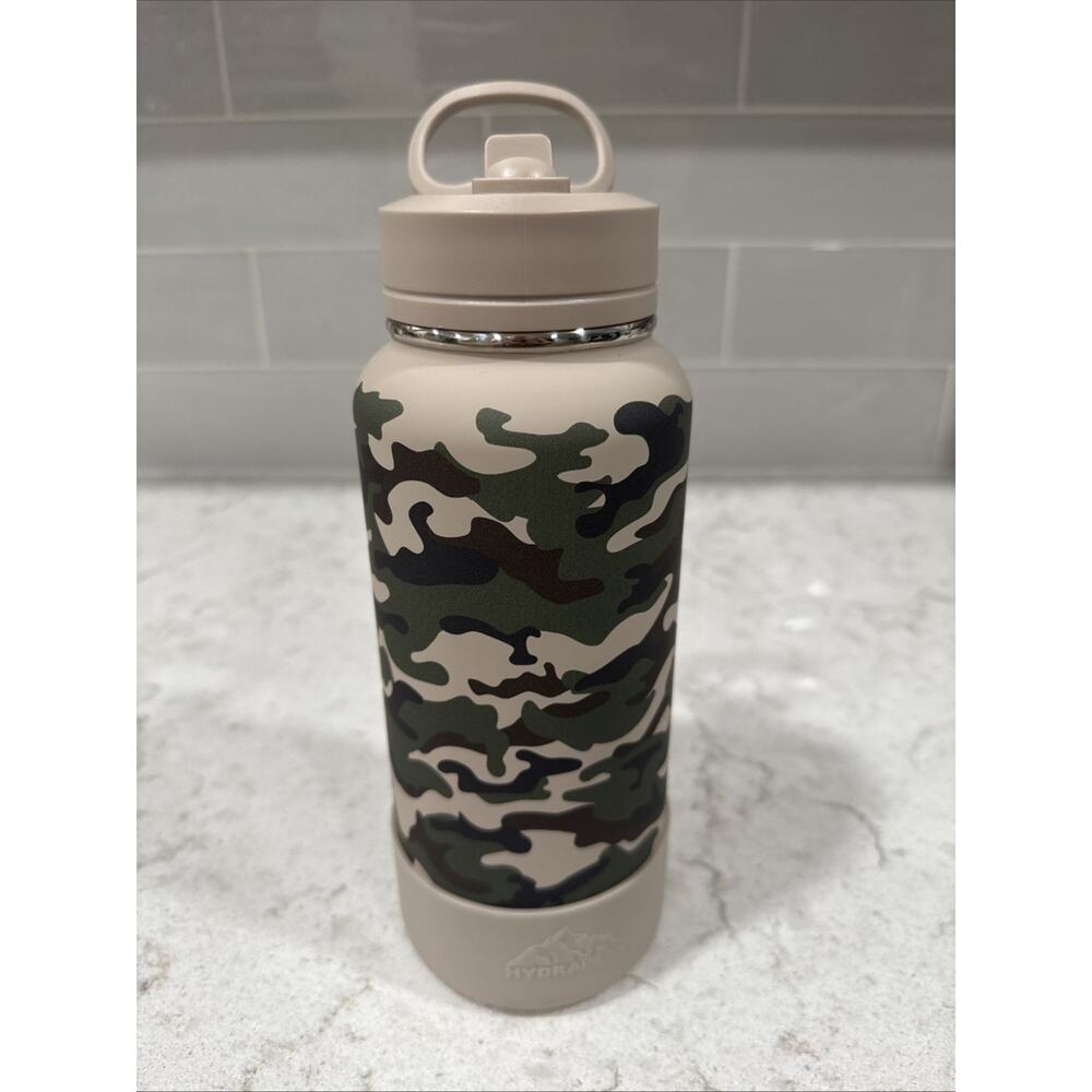 Hydrapeak Soft Touch Camo Print 32-oz Steel Sport Tumbler Water Bottle NEW